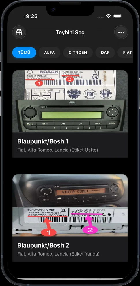 Car Radio Code Calculator App